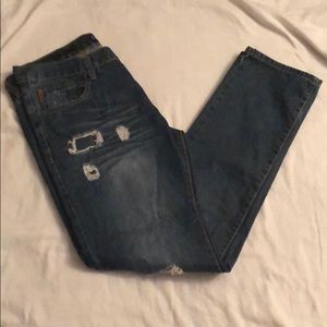 Black Premium 36/34 Blue jeans holes wavy
